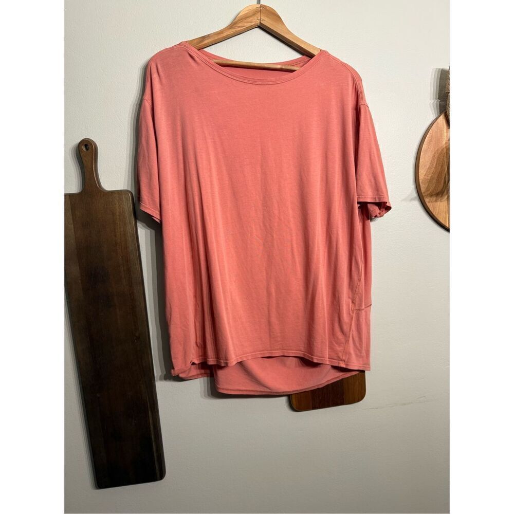 Lululemon Pink Pullover Short Sleeve High Low Hem Short Sleeve Top Size 10